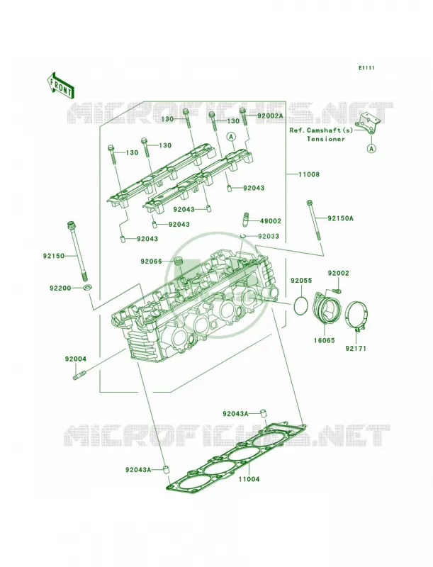 Cylinder Head Kawasaki MOTOS 1000 2004 Z1000   ZR1000-A2H