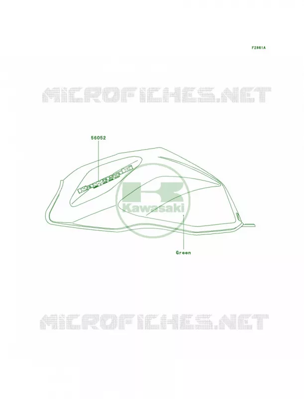 DecalsGreenA1H Kawasaki MOTOS 1000 2004 Z1000   ZR1000-A2H