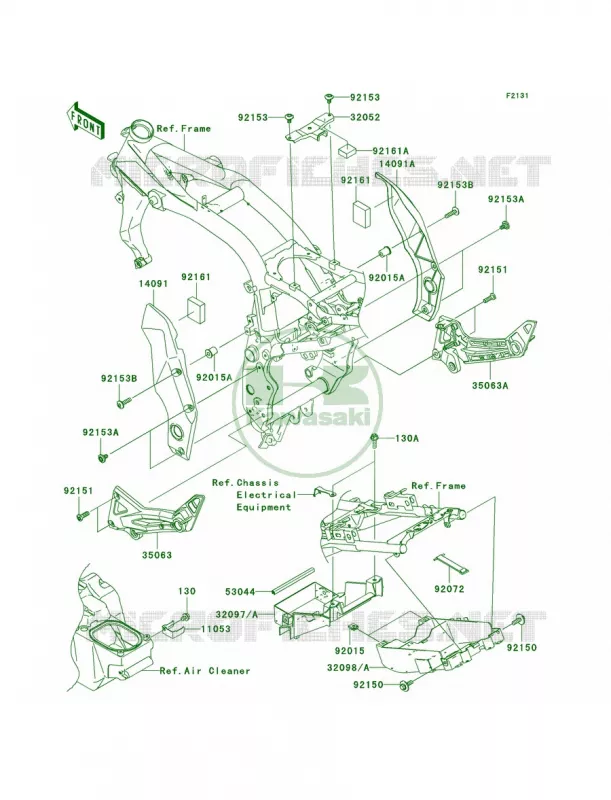 Frame Fittings Kawasaki MOTOS 1000 2004 Z1000   ZR1000-A2H