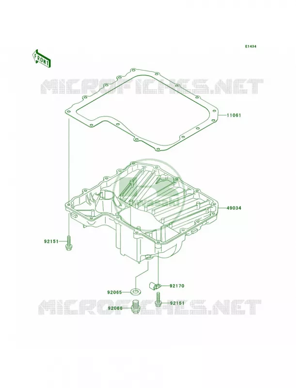 Oil Pan Kawasaki MOTOS 1000 2004 Z1000   ZR1000-A2H
