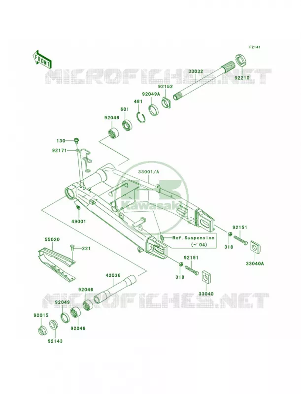 Swingarm Kawasaki MOTOS 1000 2004 Z1000   ZR1000-A2H