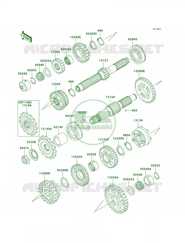 Transmission Kawasaki MOTOS 1200 2004 ZRX1200R  ZR1200-A4