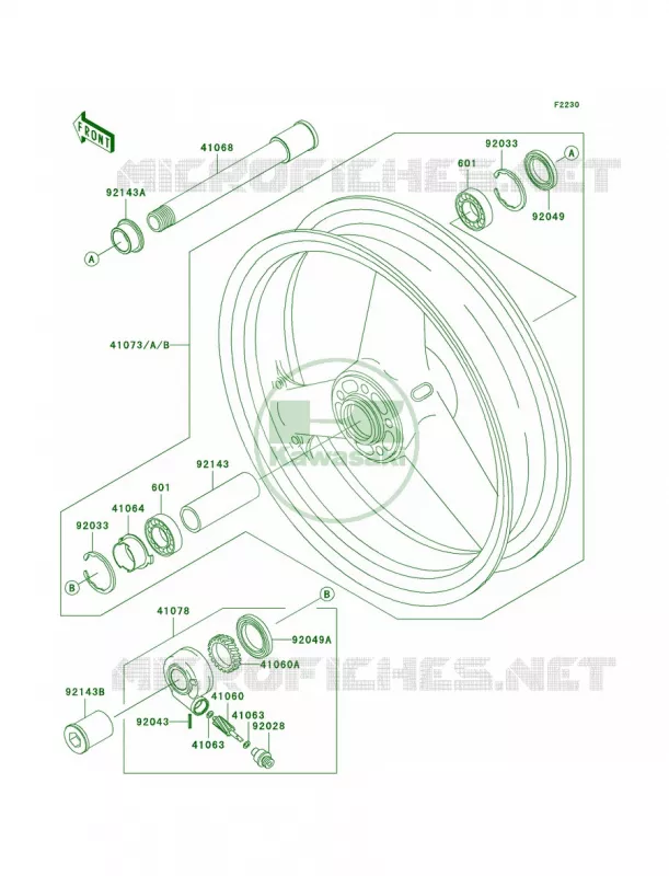 Front Wheel Kawasaki MOTOS 1200 2004 ZZR1200  ZX1200-C3