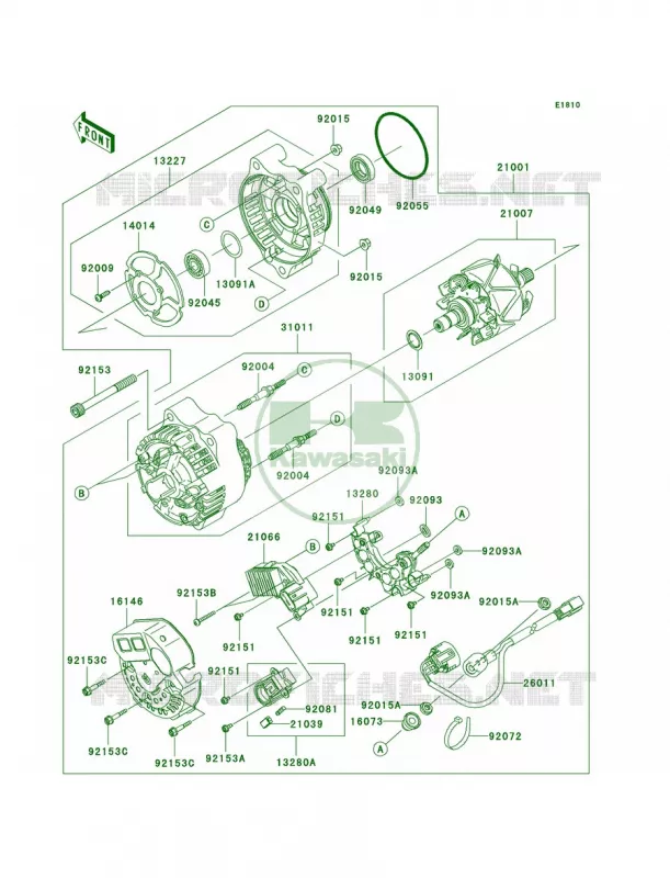 Generator Kawasaki MOTOS 1200 2004 ZZR1200  ZX1200-C3