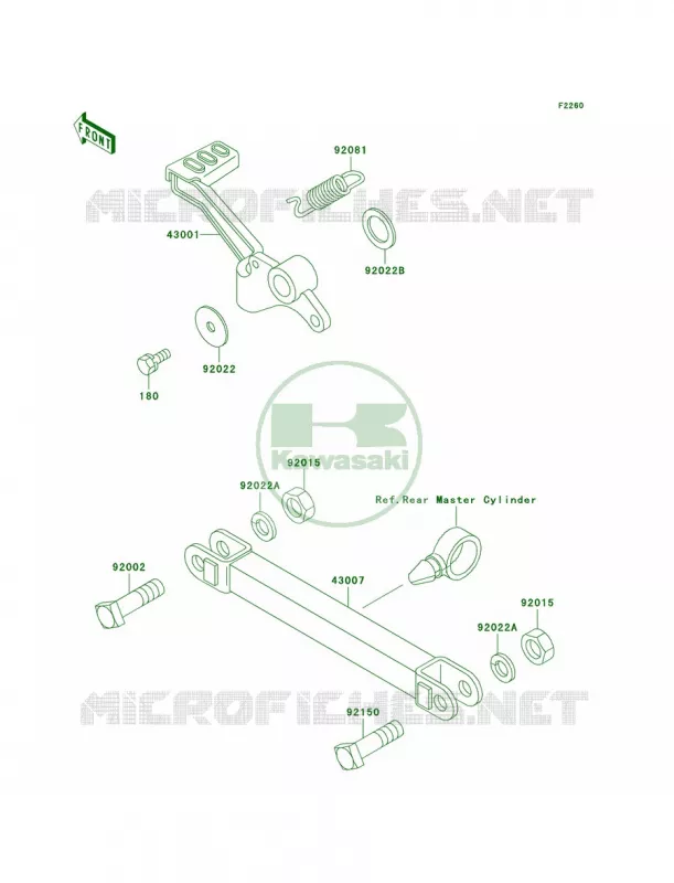Brake PedalTorque Link Kawasaki MOTOS 250 2003 Ninja 250R  EX250-F17