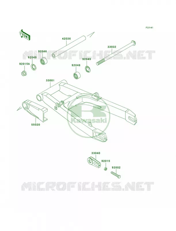 Swingarm Kawasaki MOTOS 250 2003 Ninja 250R  EX250-F17