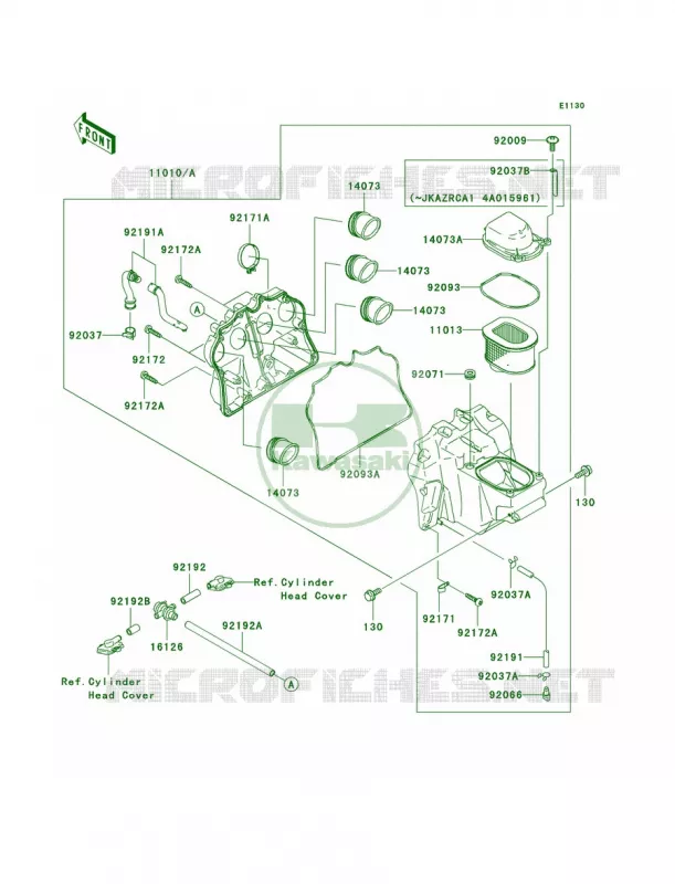 Air Cleaner Kawasaki MOTOS 1000 2003 Z1000  ZR1000-A1