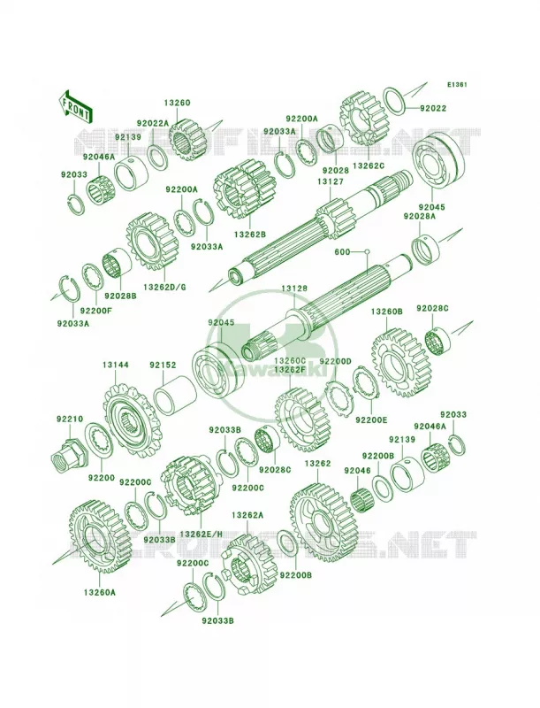 Transmission Kawasaki MOTOS 1000 2003 Z1000  ZR1000-A1