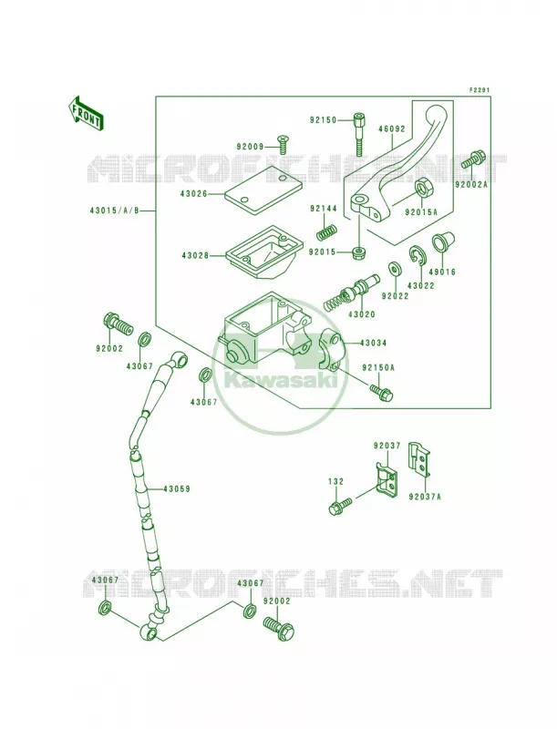 Front Master Cylinder Kawasaki MOTOS 200 1997 KDX200  KDX200-H3