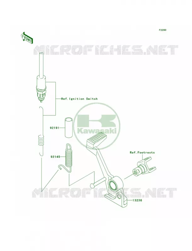 Brake Pedal Kawasaki MOTOS 1000 2003 Z1000   ZR1000-A1H
