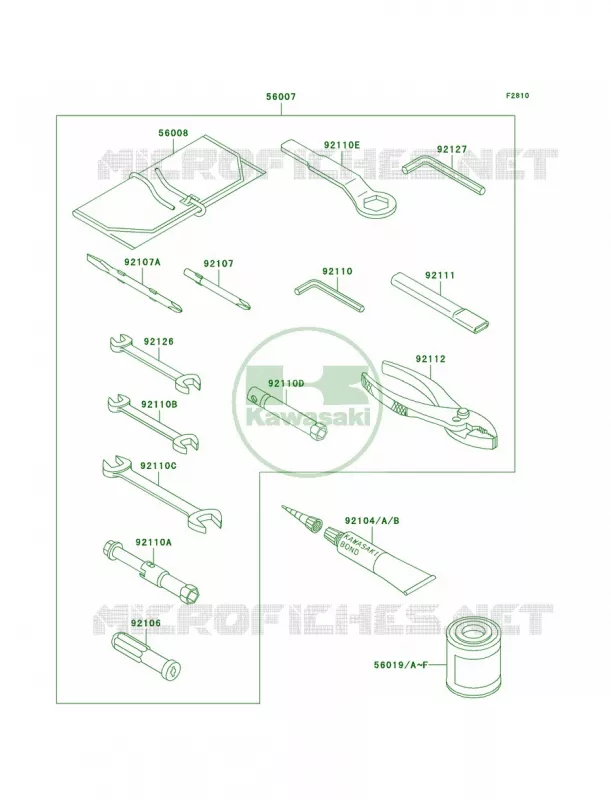 Owner's Tools Kawasaki MOTOS 1000 2003 Z1000   ZR1000-A1H