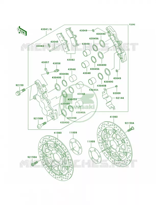 Front Brake Kawasaki MOTOS 1200 2003 ZRX1200R  ZR1200-A3