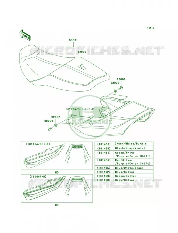 Seat Kawasaki MOTOS 1200 2003 ZRX1200R  ZR1200-A3