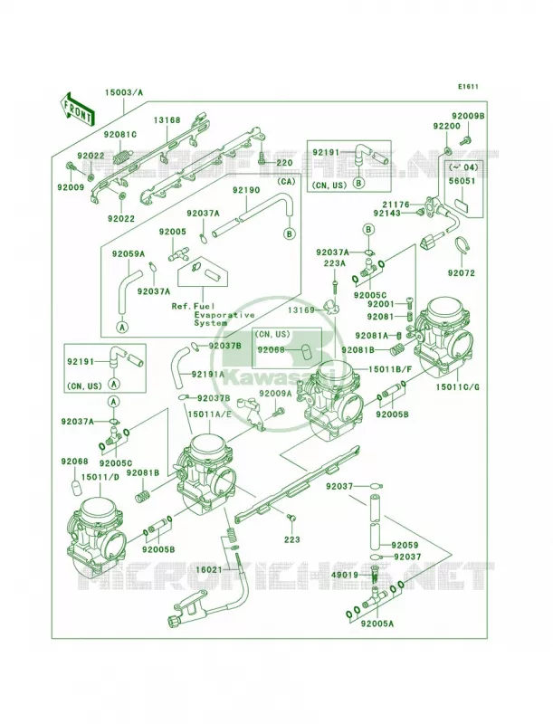 Carburetor Kawasaki MOTOS 750 2003 ZR-7S  ZR750-H3