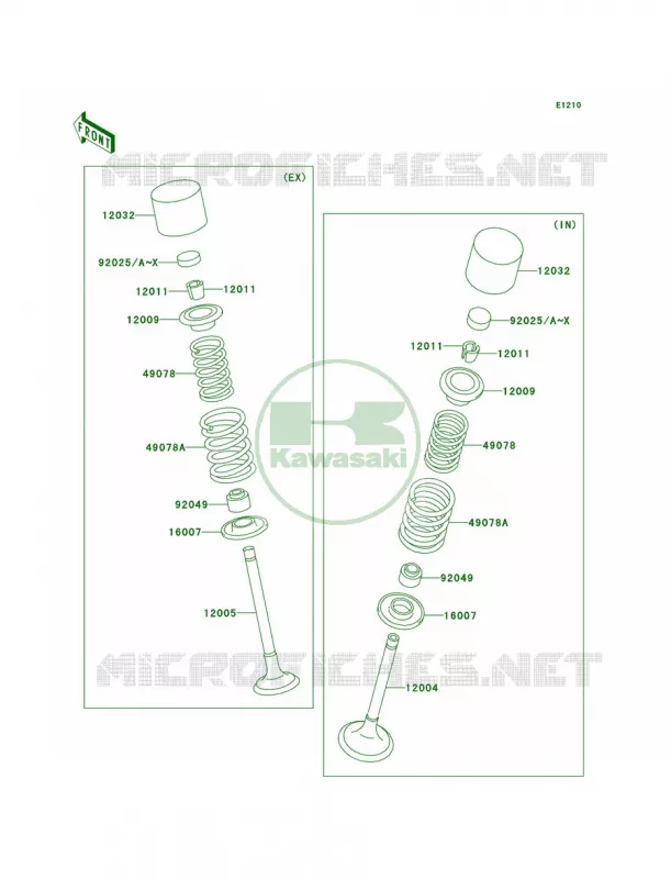 Valves Kawasaki MOTOS 750 2003 ZR-7S  ZR750-H3