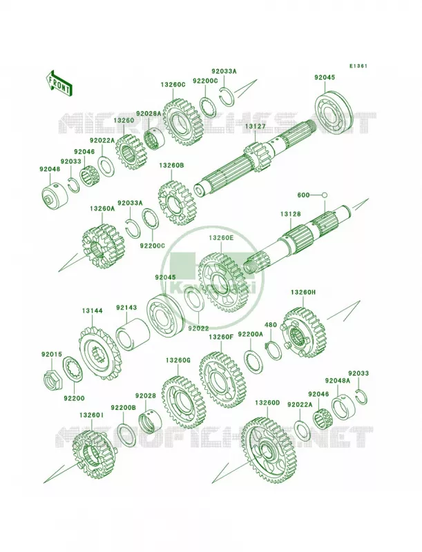 Transmission Kawasaki MOTOS 1200 2003 ZZR1200  ZX1200-C2