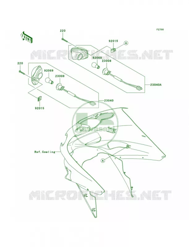 Turn Signals Kawasaki MOTOS 1200 2003 ZZR1200  ZX1200-C2