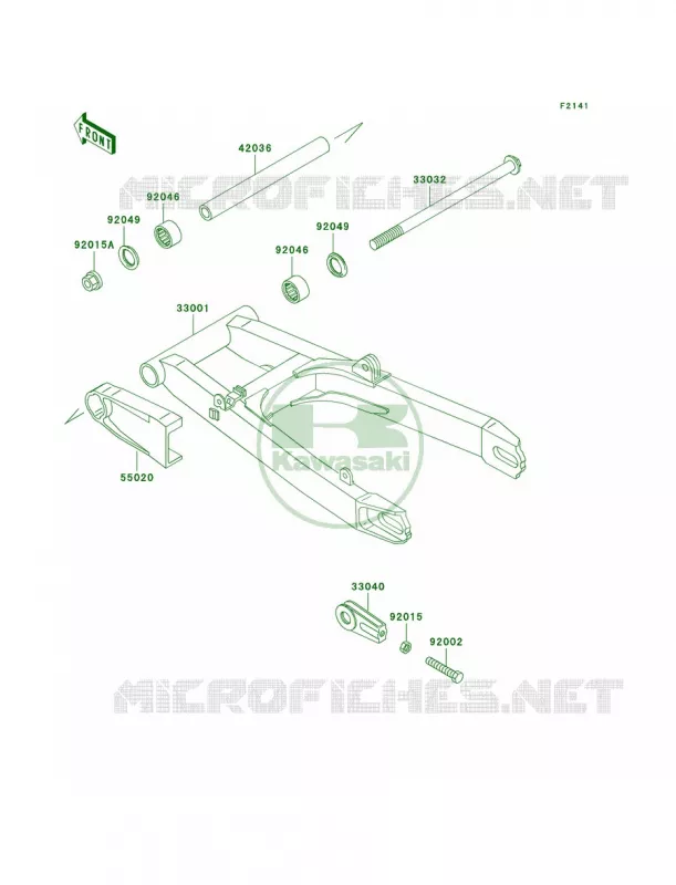 Swingarm Kawasaki MOTOS 250 2002 Ninja 250R  EX250-F16
