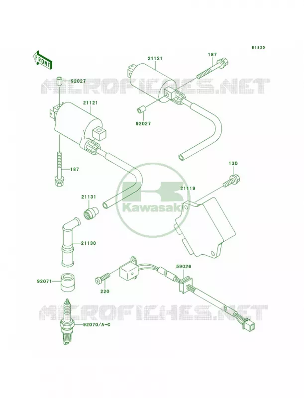 Ignition System Kawasaki MOTOS 500 2002 Ninja 500R  EX500-D9