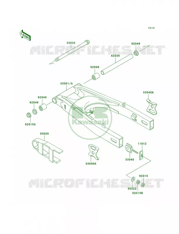 Swingarm Kawasaki MOTOS 500 2002 Ninja 500R  EX500-D9
