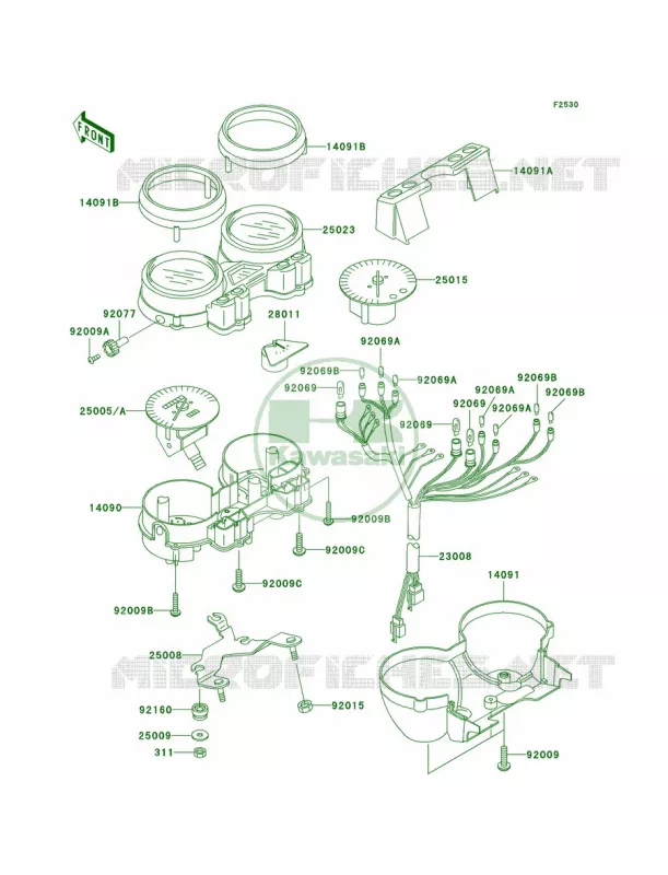 Meters Kawasaki MOTOS 1200 2002 ZRX1200R  ZR1200-A2