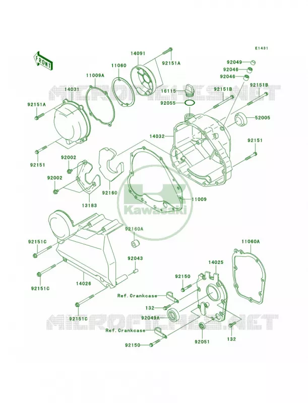 Engine Covers Kawasaki MOTOS 750 2002 ZR-7S  ZR750-H2