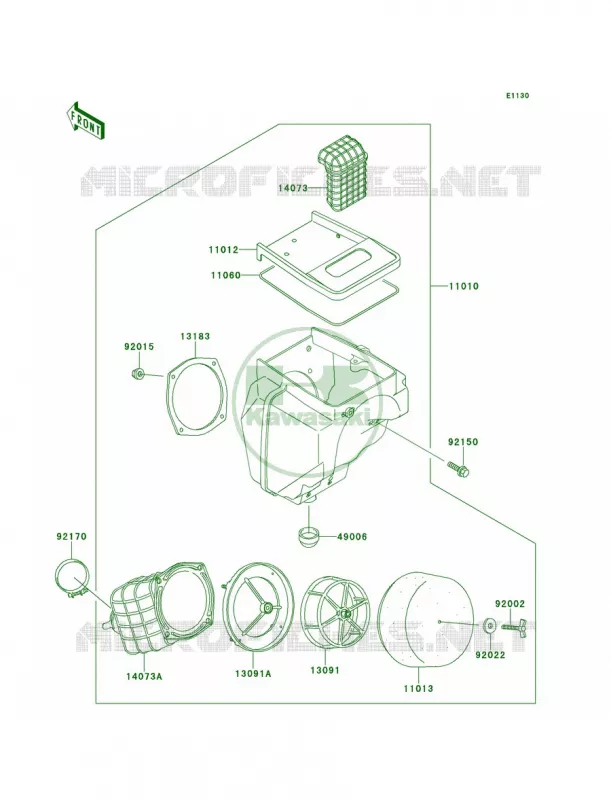 Air Cleaner Kawasaki MOTOS 220 1997 KDX220R  KDX220-A4