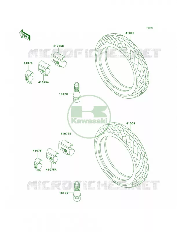 Tires Kawasaki MOTOS 500 2001 Ninja 500R  EX500-D8
