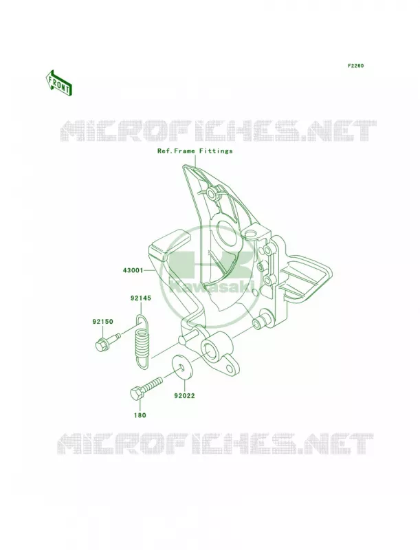 Brake PedalTorque Link Kawasaki MOTOS 750 2001 ZR-7S  ZR750-H1