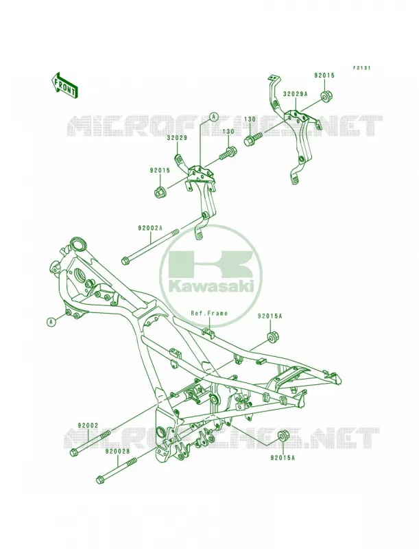 Frame Fittings Kawasaki MOTOS 250 2000 Ninja 250R  EX250-F14