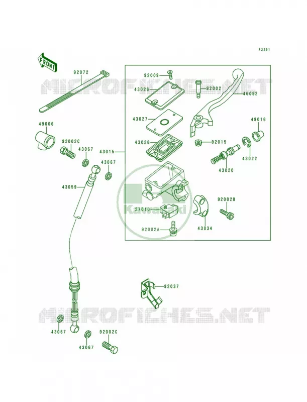 Front Master Cylinder Kawasaki MOTOS 250 2000 Ninja 250R  EX250-F14