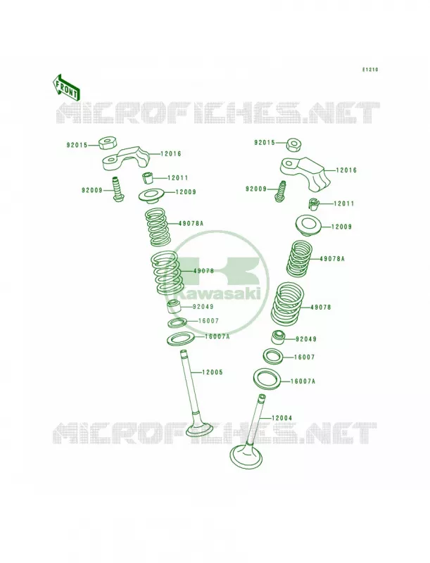 Valves Kawasaki MOTOS 250 2000 Ninja 250R  EX250-F14