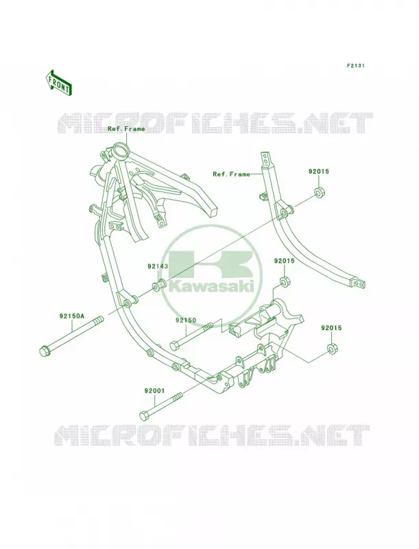 Frame Fittings Kawasaki MOTOS 500 2000 Ninja 500R  EX500-D7