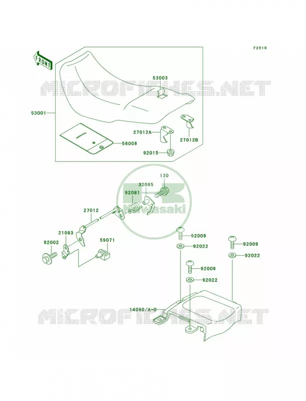Seat Kawasaki MOTOS 500 2000 Ninja 500R  EX500-D7