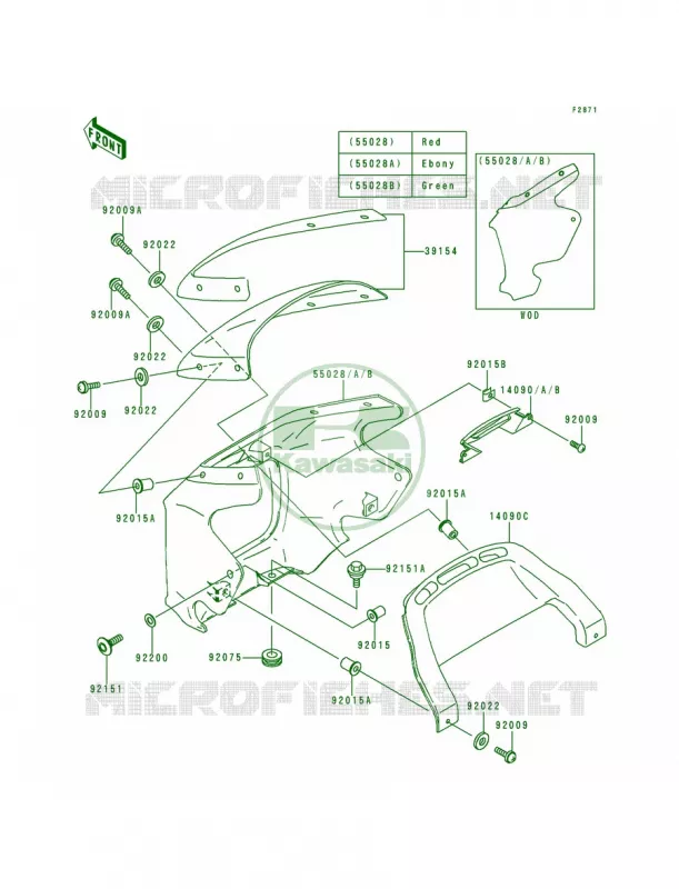 Cowling Kawasaki MOTOS 1100 2000 ZRX1100  ZR1100-C4
