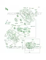 Crankcase pour Kawasaki KLX300R 1997