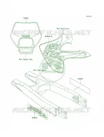 DecalsKLX300 A6 pour Kawasaki KLX300R 1997