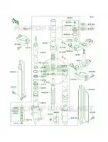 Front Fork pour Kawasaki KLX300R 1997
