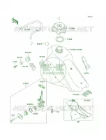Fuel Tank pour Kawasaki KLX300R 1997