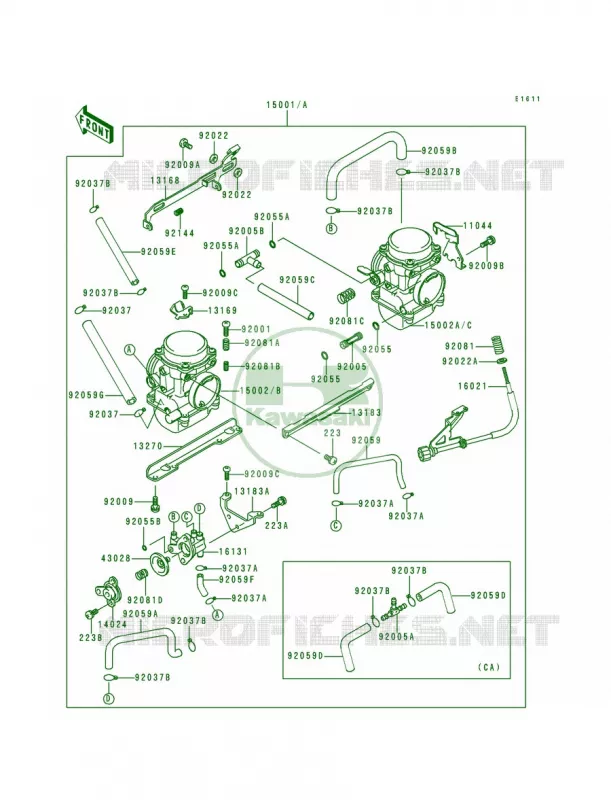 Carburetor Kawasaki MOTOS 250 1999 Ninja 250R  EX250-F13