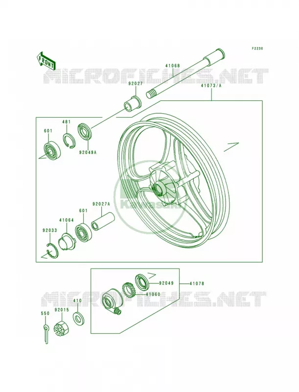 Front Wheel Kawasaki MOTOS 250 1999 Ninja 250R  EX250-F13