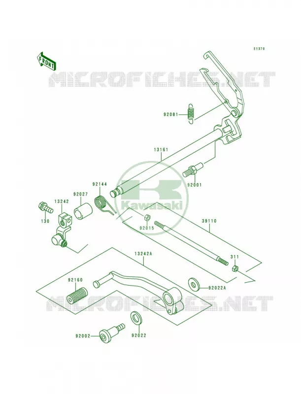 Gear Change Mechanism Kawasaki MOTOS 250 1999 Ninja 250R  EX250-F13