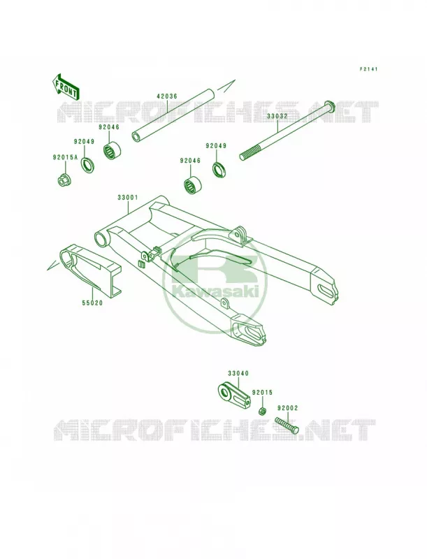 Swingarm Kawasaki MOTOS 250 1999 Ninja 250R  EX250-F13