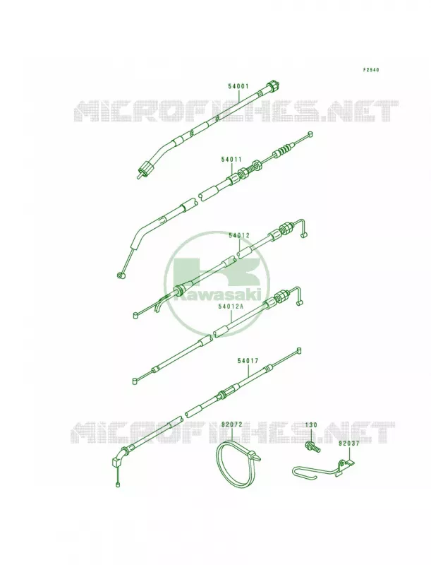 Cables Kawasaki MOTOS 250 1998 Ninja 250R  EX250-F12
