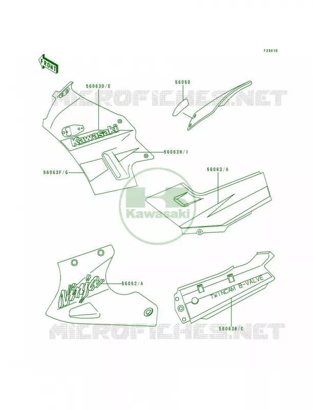 DecalsRedEX250-F14 Kawasaki MOTOS 250 1998 Ninja 250R  EX250-F12