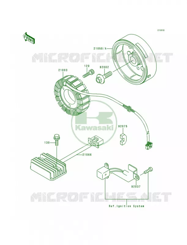 Generator Kawasaki MOTOS 250 1998 Ninja 250R  EX250-F12