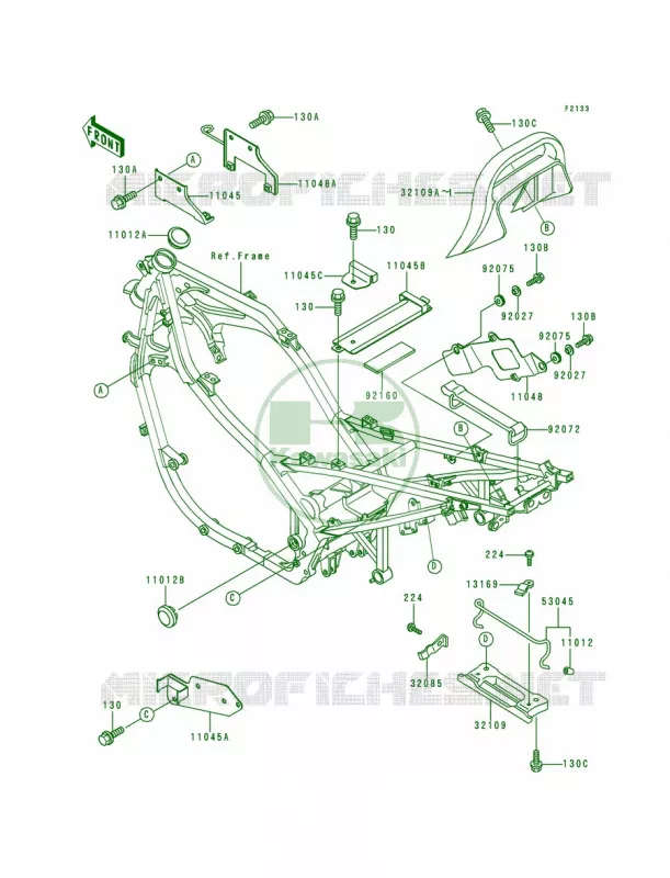 Electro Bracket Kawasaki MOTOS 500 1998 Ninja 500R  EX500-D5