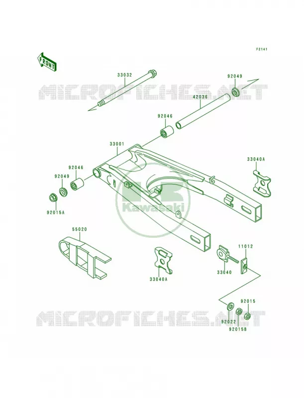 Swingarm Kawasaki MOTOS 500 1998 Ninja 500R  EX500-D5
