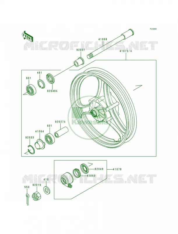 Front Wheel Kawasaki MOTOS 250 1997 Ninja 250R  EX250-F11