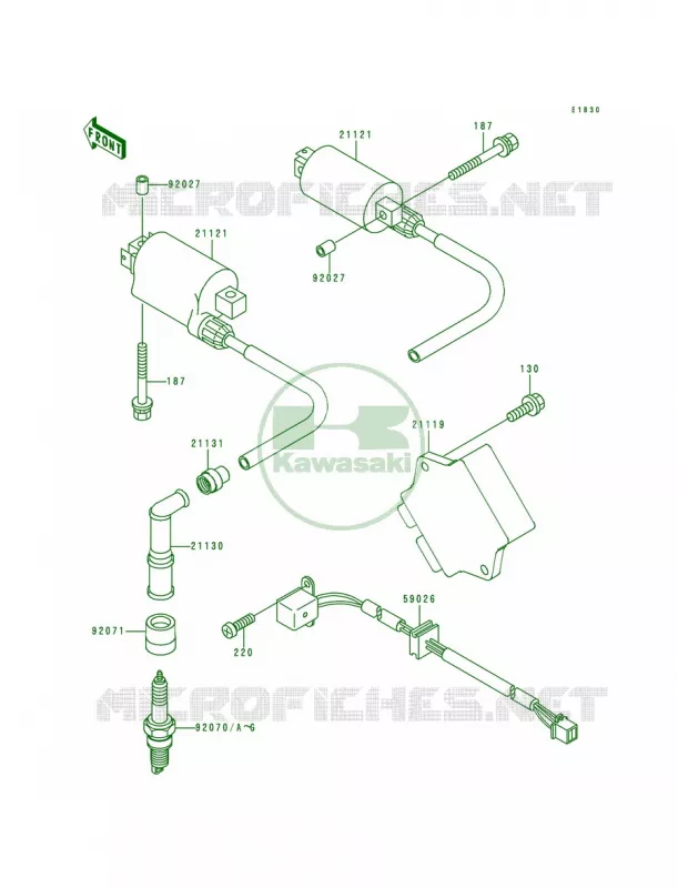 Ignition System Kawasaki MOTOS 500 1996 Ninja 500  EX500-D3